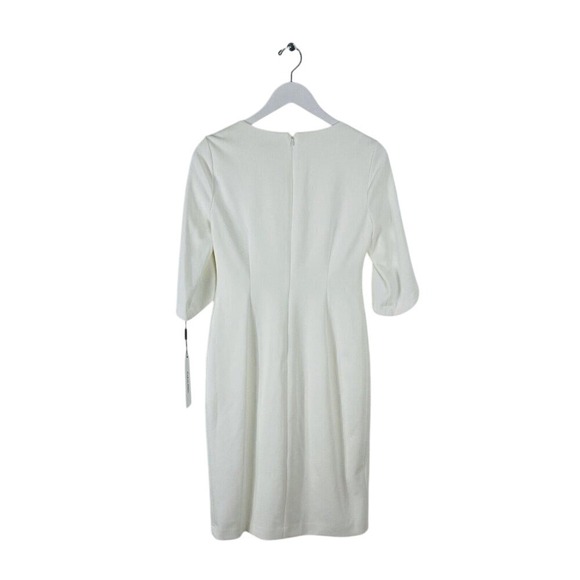 Calvin Klein Cream Zip Sleeve Sheath Dress Size 6 NWT - Picture 3 of 3